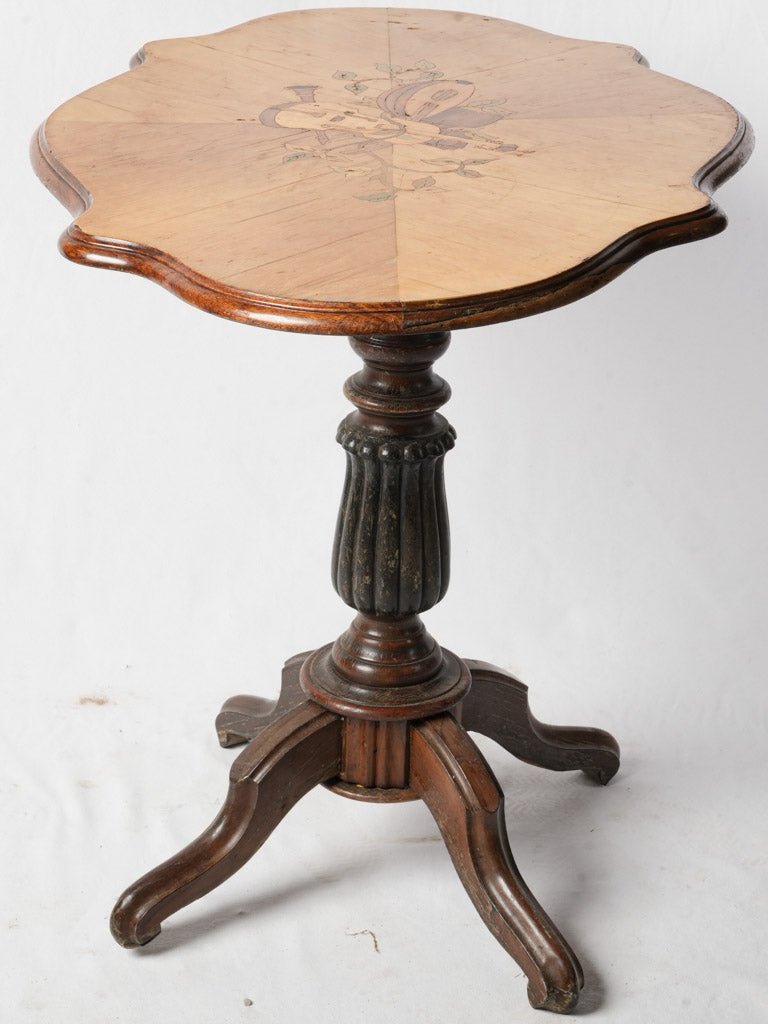 Elegant scalloped violin-top table