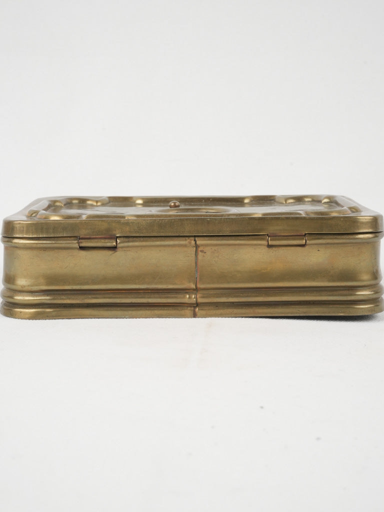 Worn antique chaufferette foot warmer