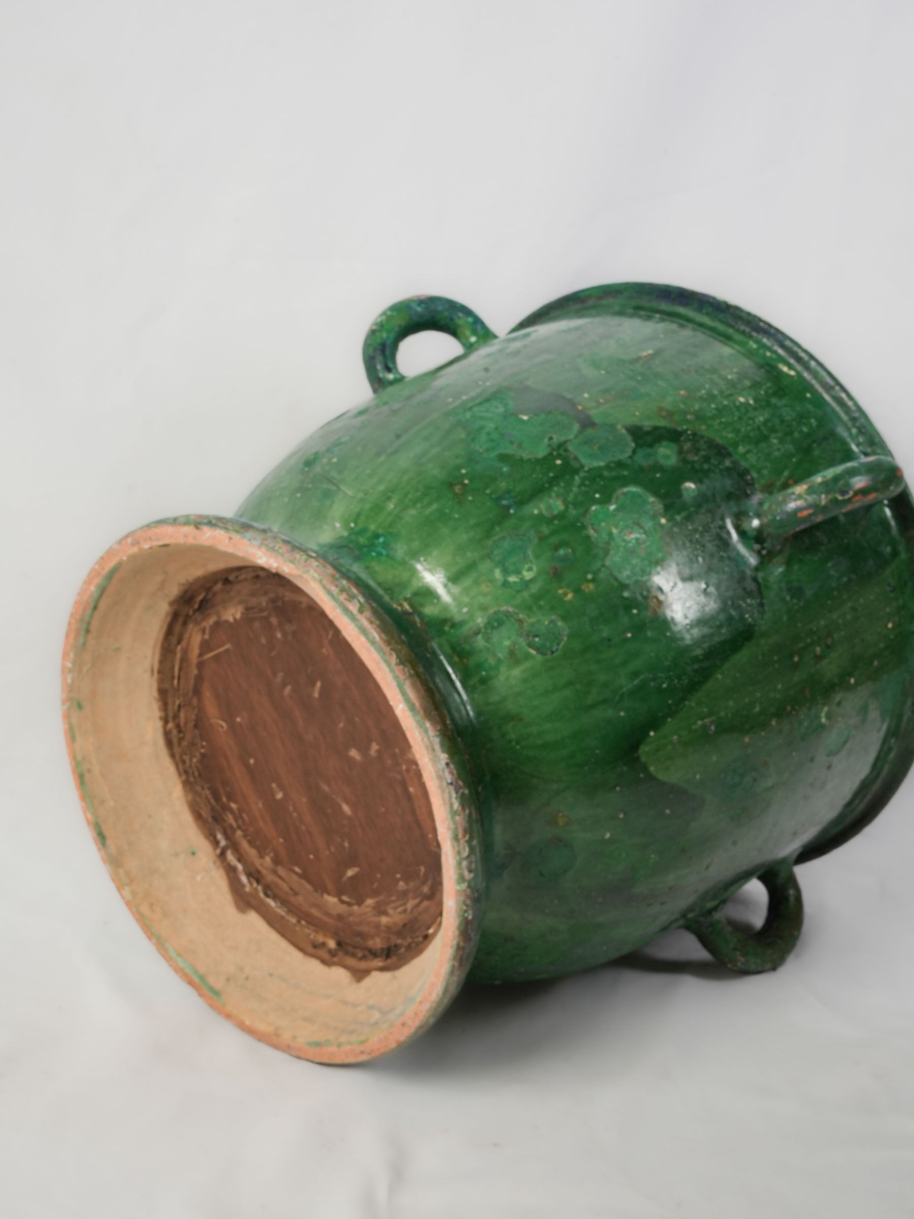 Large Green-Glazed Castelnaudary Jardinière, Late 19th Century - 21¼" x 25¼"