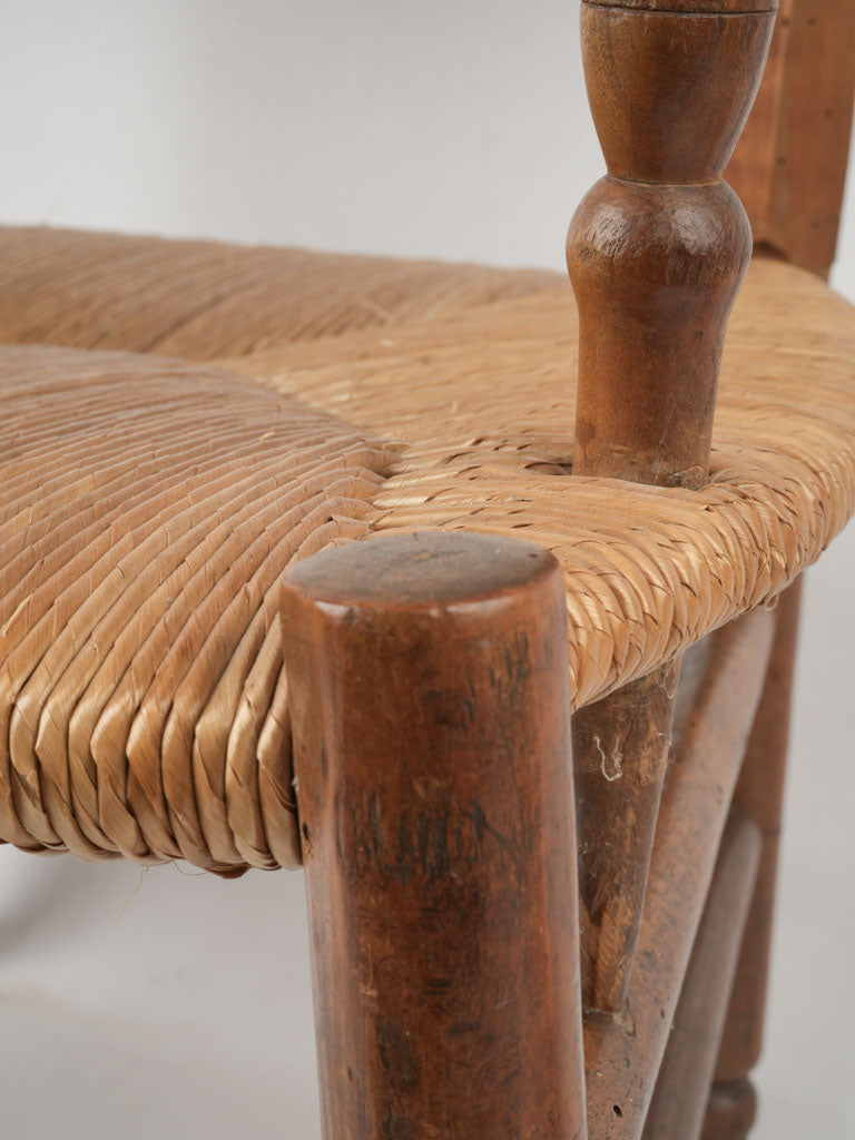 Classical French straw armchair