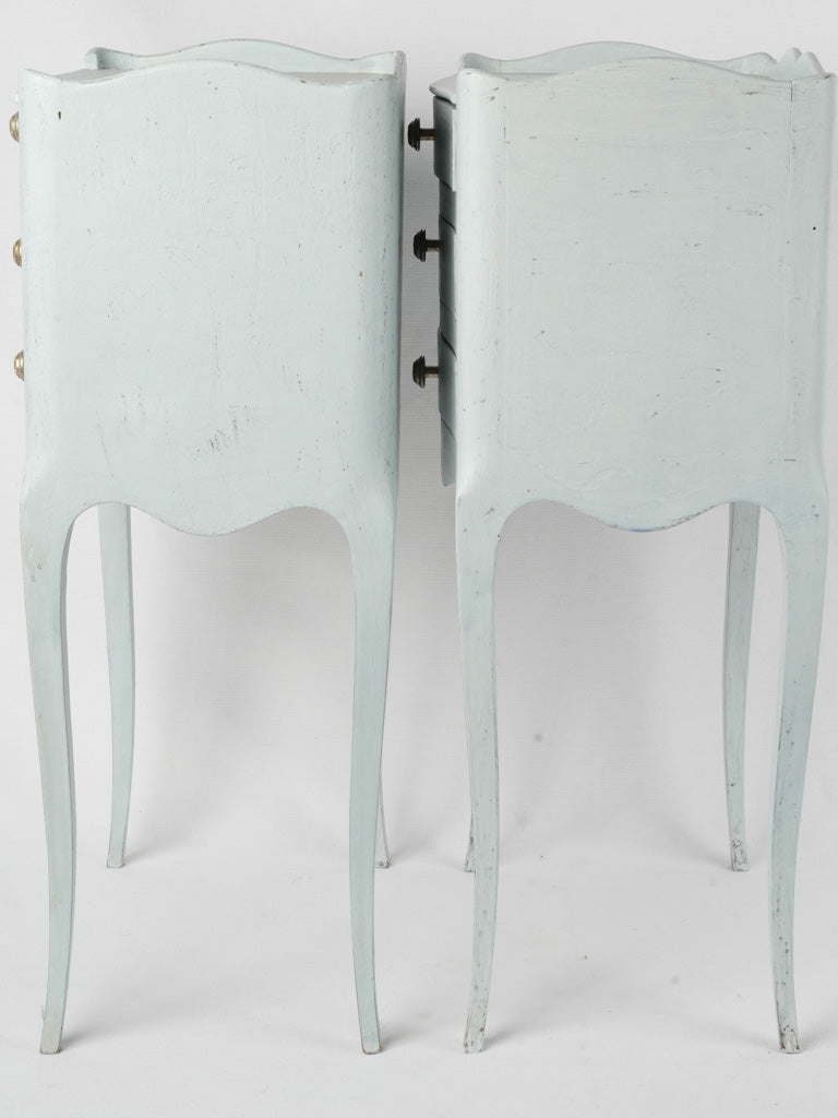 Beautiful antique duck-egg blue stands
