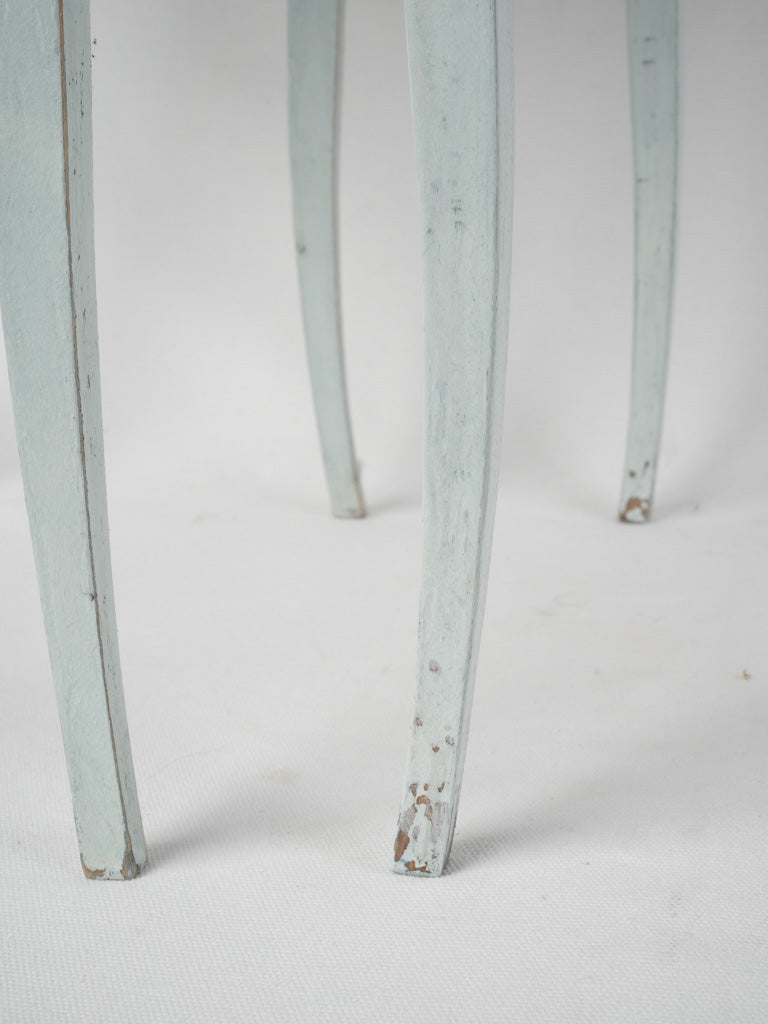 Vintage cabriole leg nightstands in blue