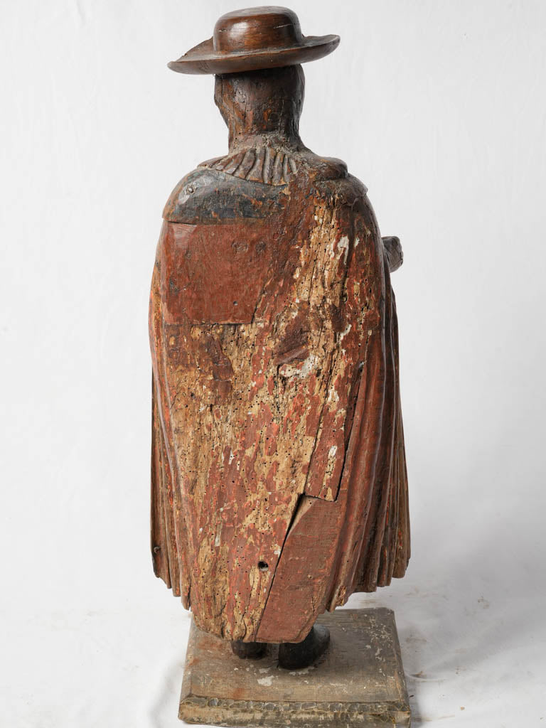 Vintage scallop-adorned pilgrim icon