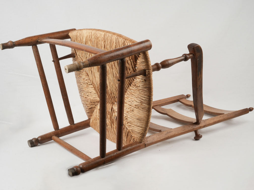 French farmhouse cherry wood armchair