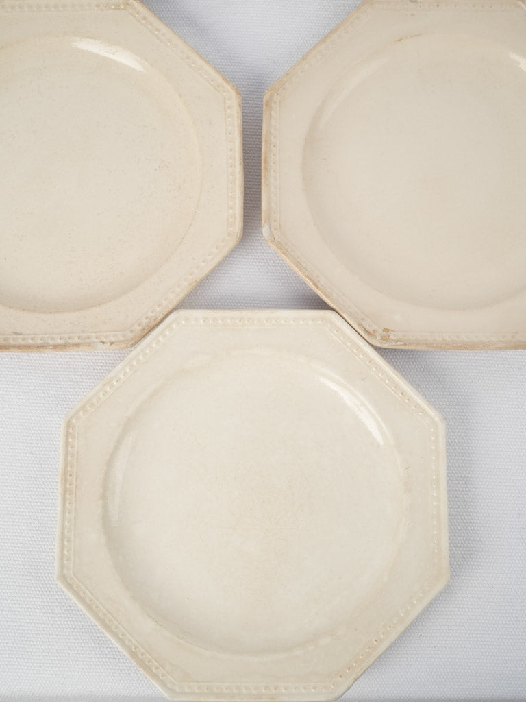 Rustic, aged Creil & Montereau ceramics
