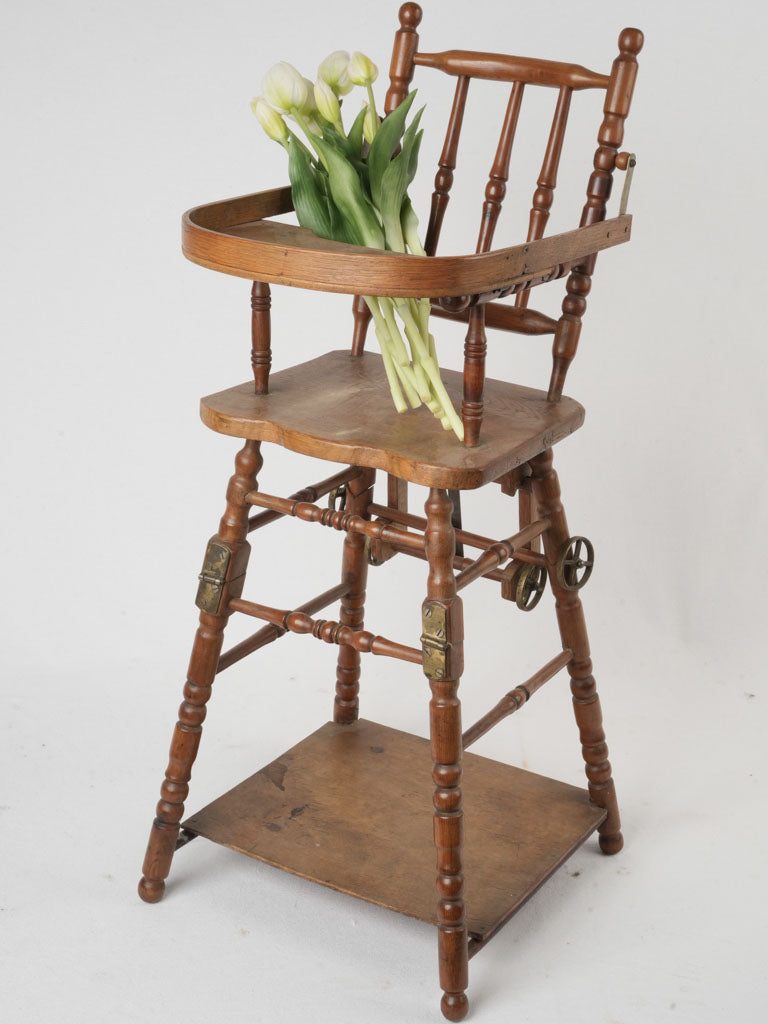 Antique French wooden doll walker