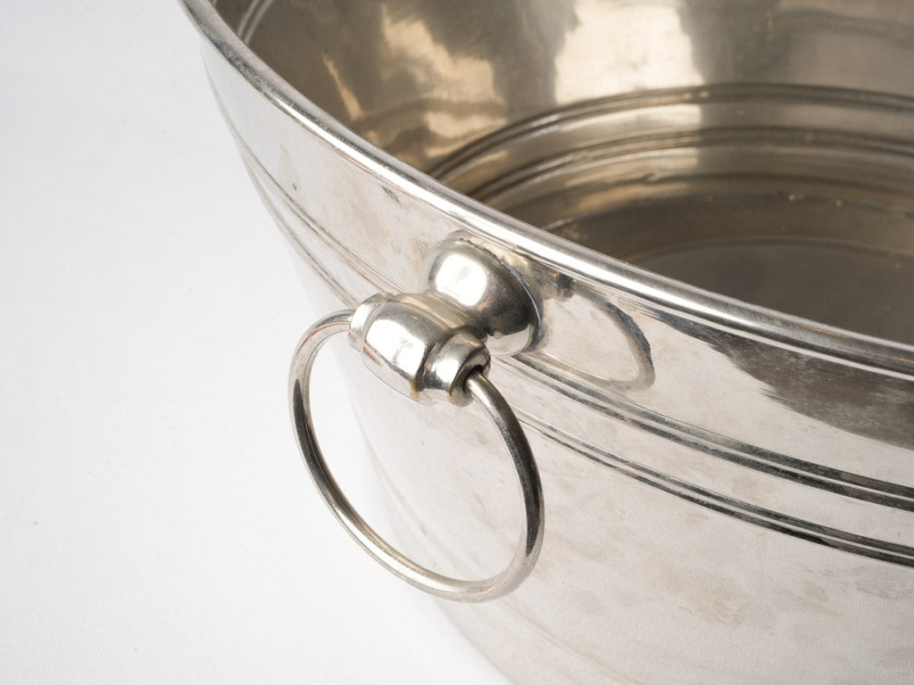 Large Silver-Plated Vintage Hotel Champagne Cooler - 22¾"