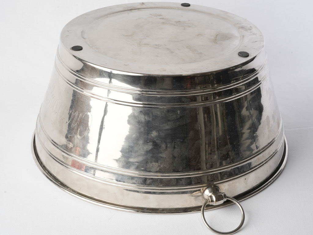 Large Silver-Plated Vintage Hotel Champagne Cooler - 22¾"