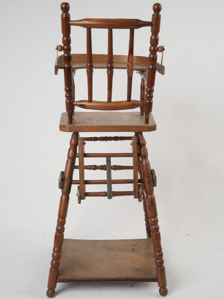 Vintage natural wood doll walker