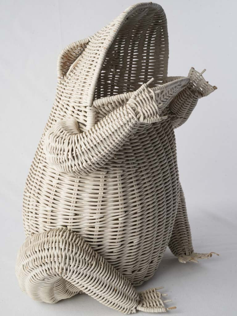Endearing French designer wicker frog