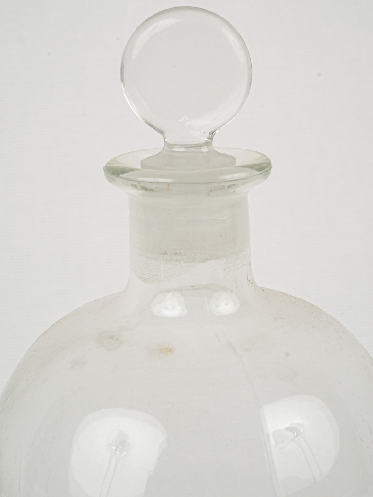 Elegant vintage glass bottles with stoppers