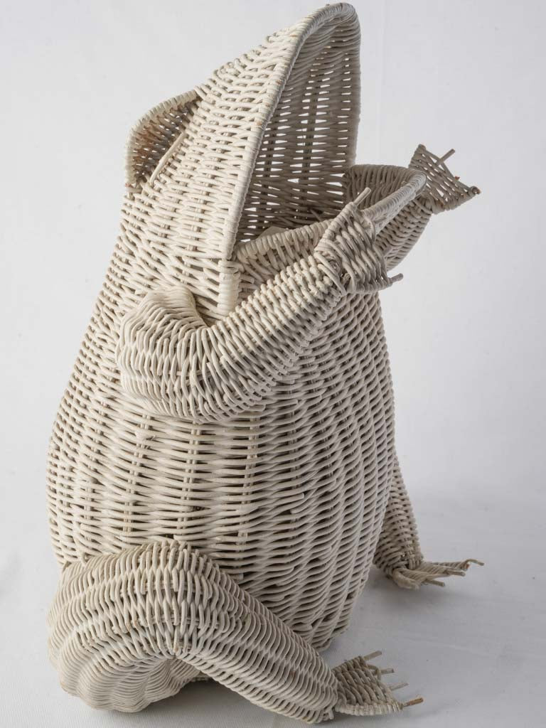 Tightly woven rattan animal accent