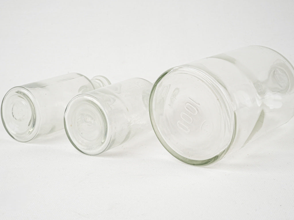 Lovely glass bottles with stoppers