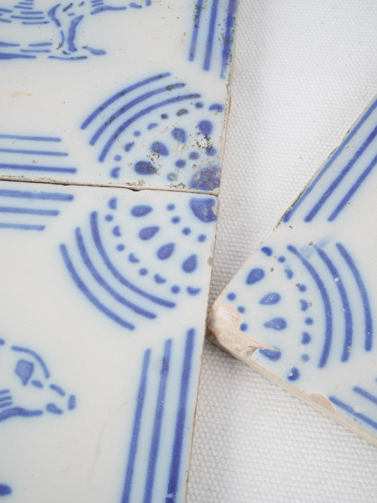 Charming, Rustic, Pig Decorated Tiles