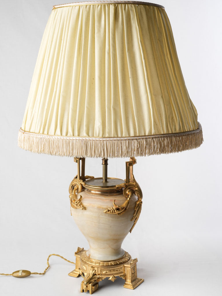 Refined French Agate Urn Lamp w/ Chased Ormolu c. 1900 - 30"