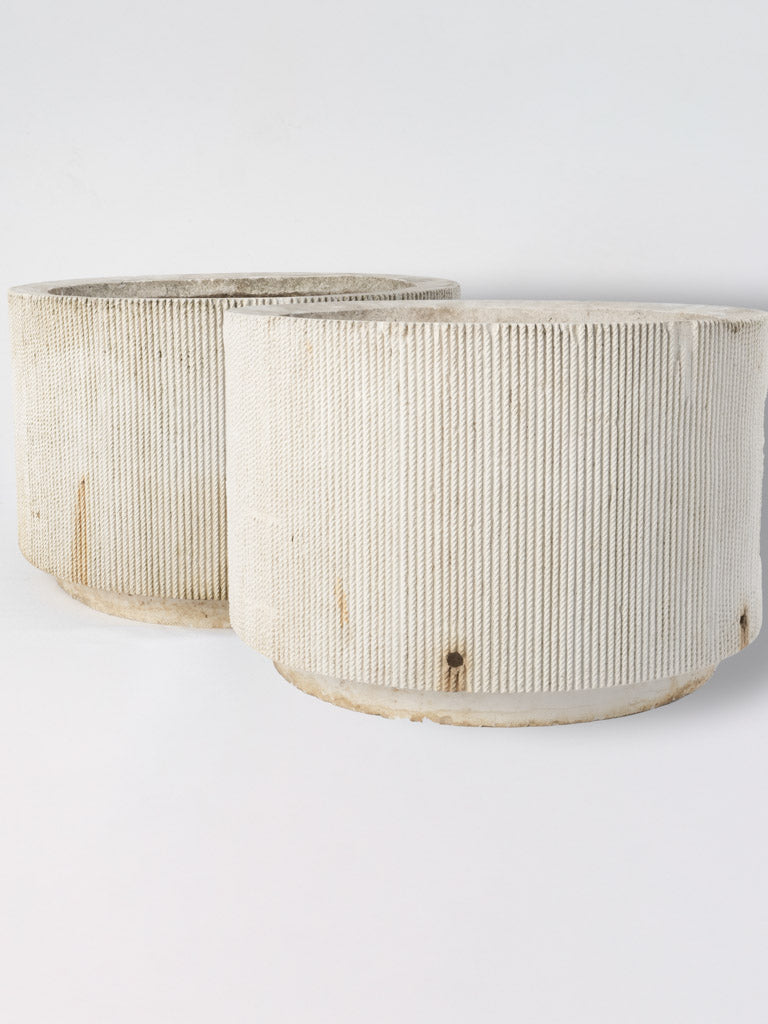 Large Mid-Century Fiber-Cement Minimalist Planters