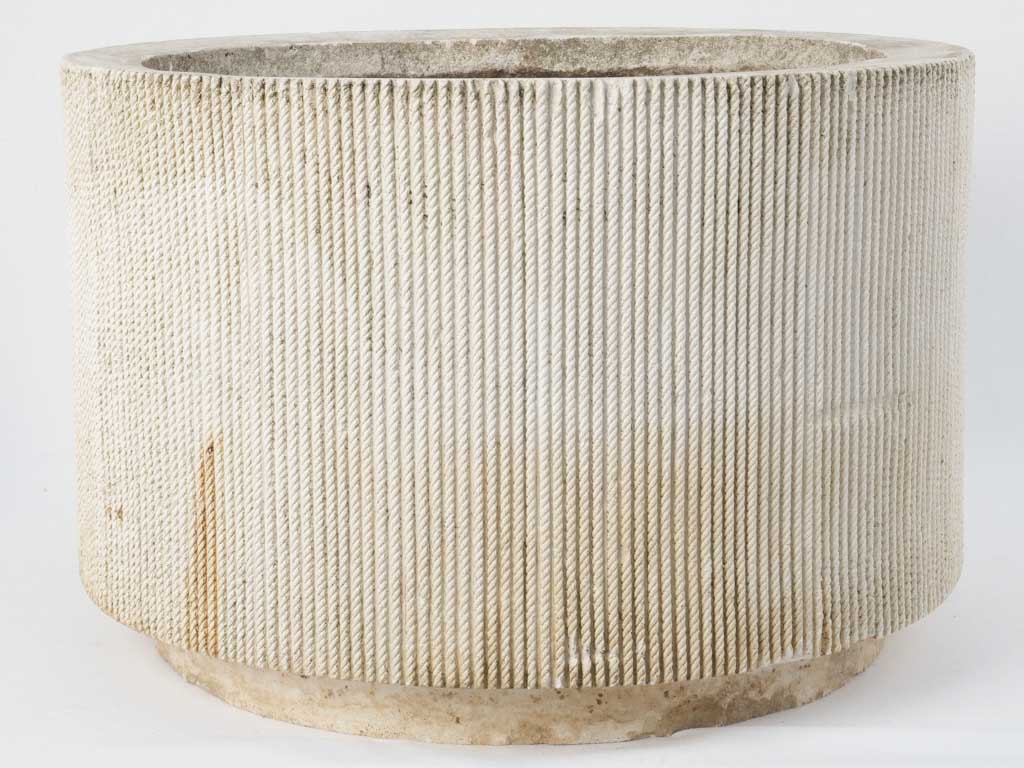 Large Mid-Century Ribbed Minimalist Outdoor Planters