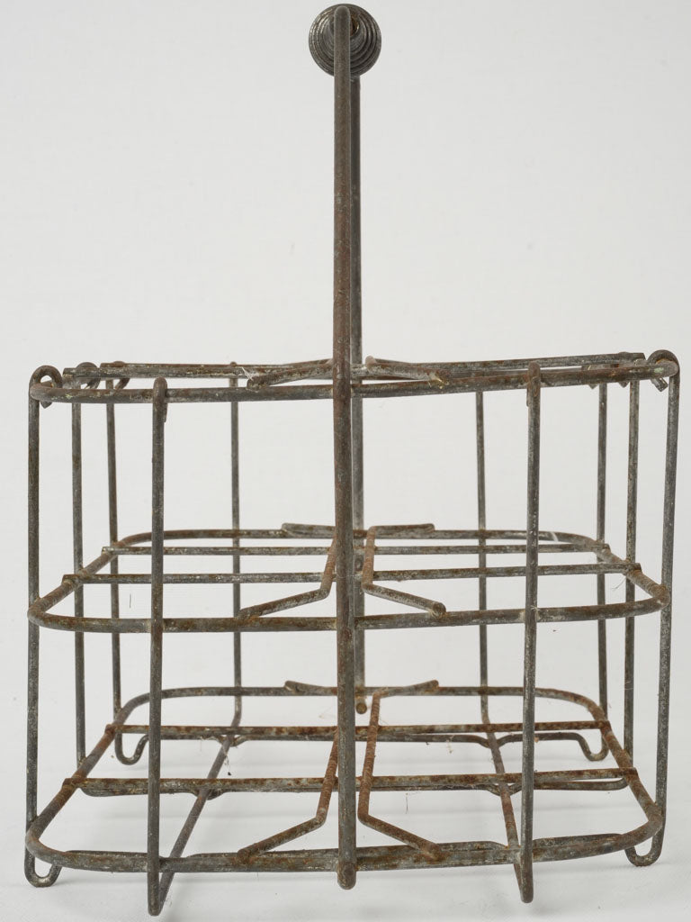 Provence-inspired, vintage bottle carrier