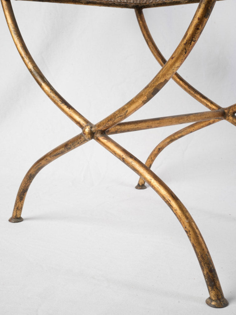 Graphic silhouette French gilt seat