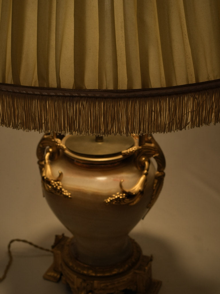 Refined French Agate Urn Lamp w/ Chased Ormolu c. 1900 - 30"