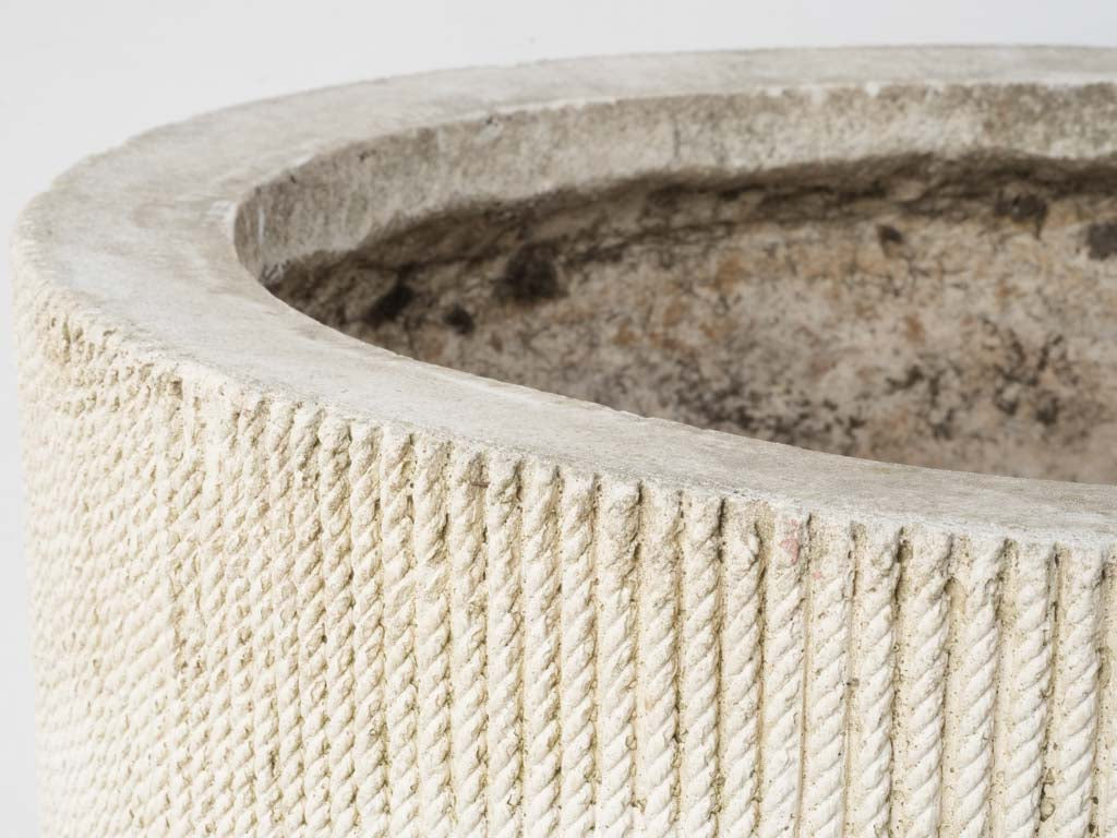 Large Mid-Century Ribbed Minimalist Indoor Planters