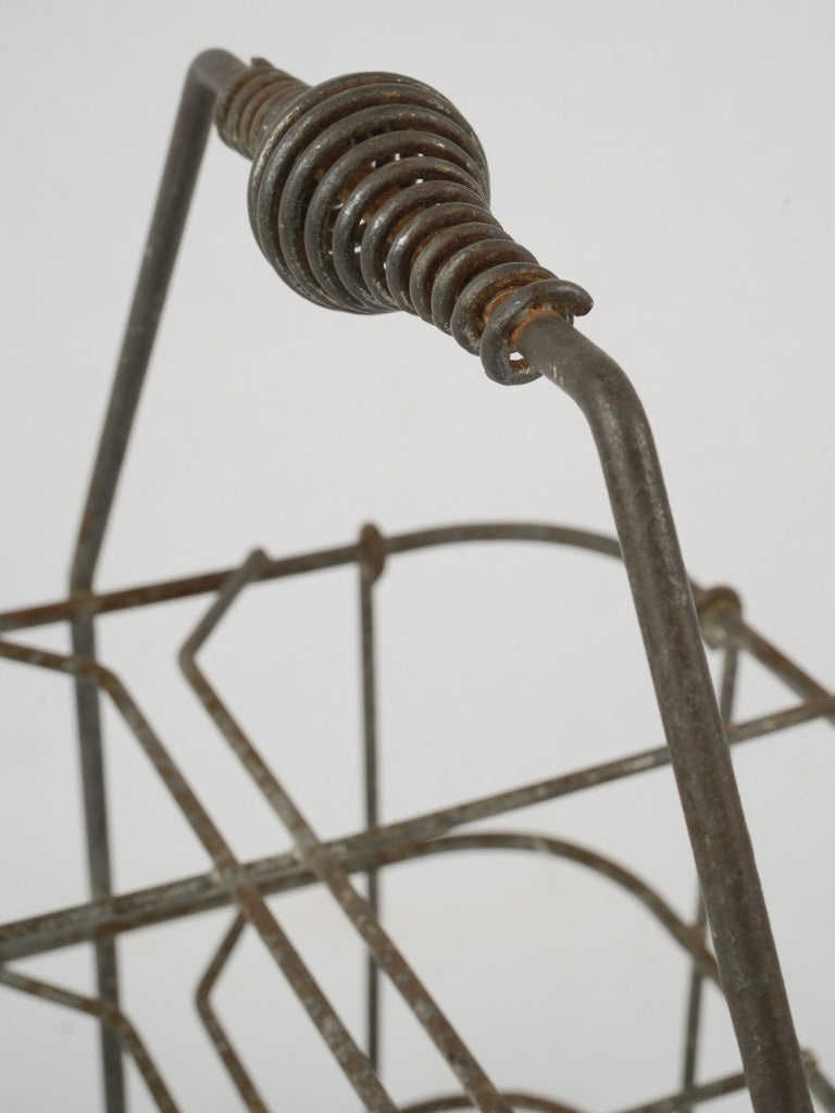 French country style, vintage bottle carrier