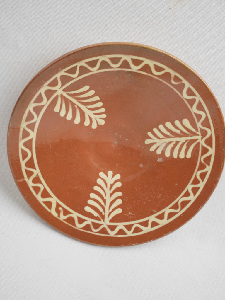 Artisanal ocher omelet plate