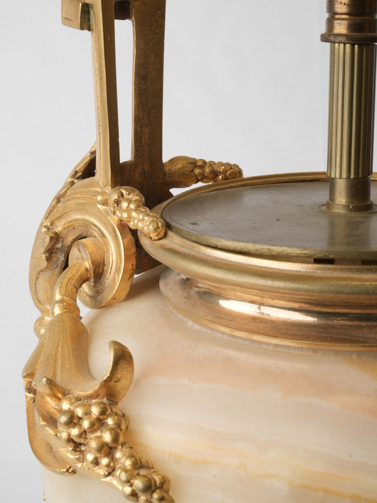 Refined French Agate Urn Lamp w/ Chased Ormolu c. 1900 - 30"