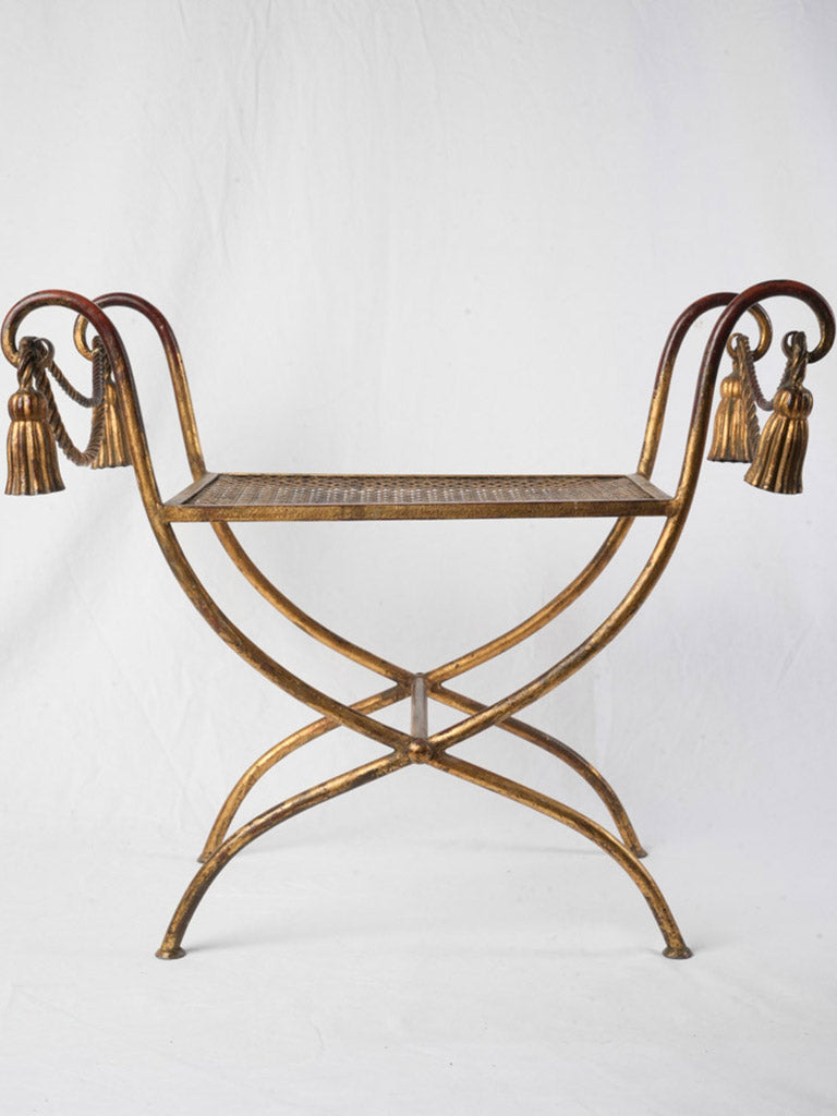 Timeworn patina French iron seat