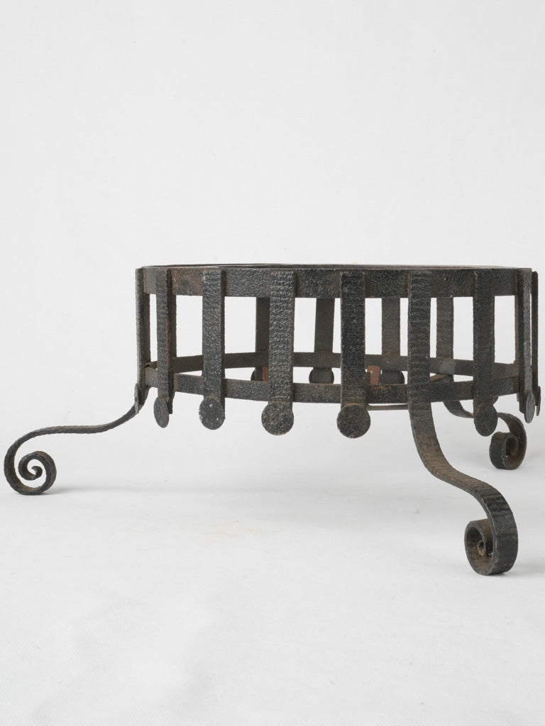 Aged patina French vintage fondue stand