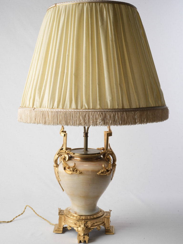 Refined French Agate Urn Lamp w/ Chased Ormolu c. 1900 - 30"