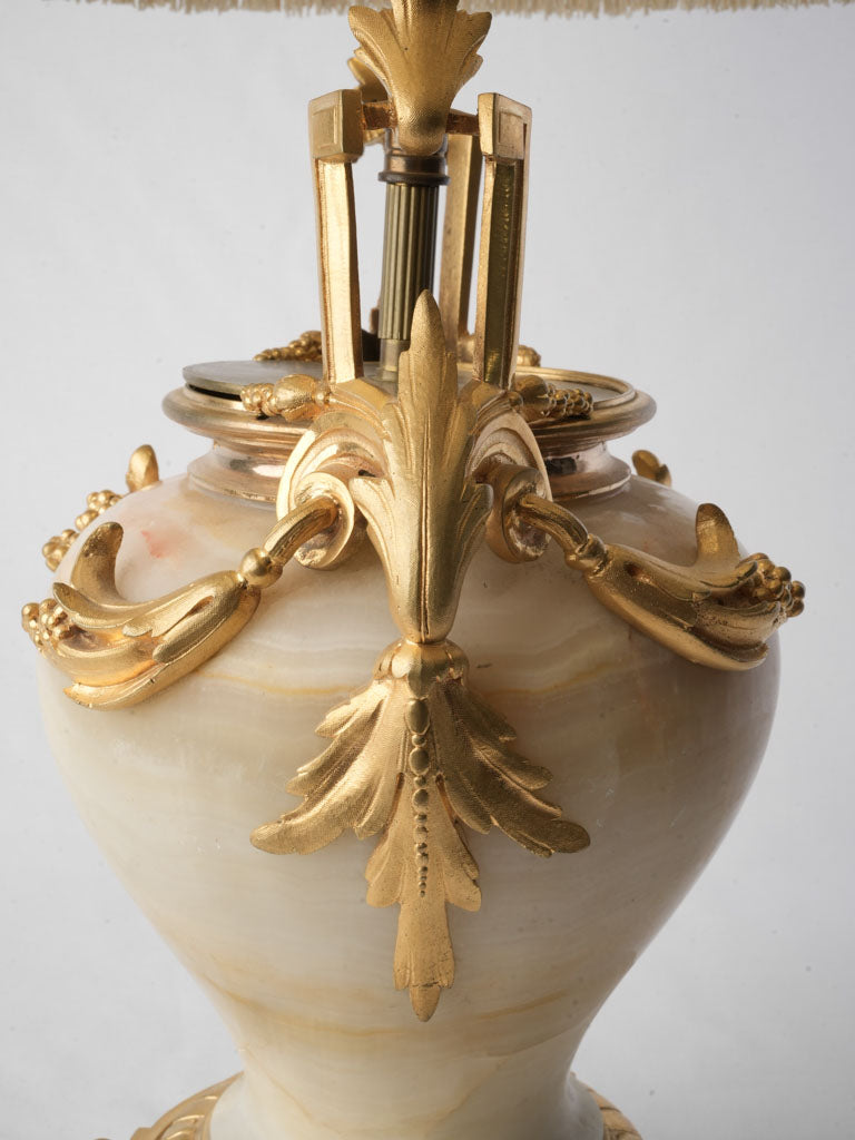 Refined French Agate Urn Lamp w/ Chased Ormolu c. 1900 - 30"