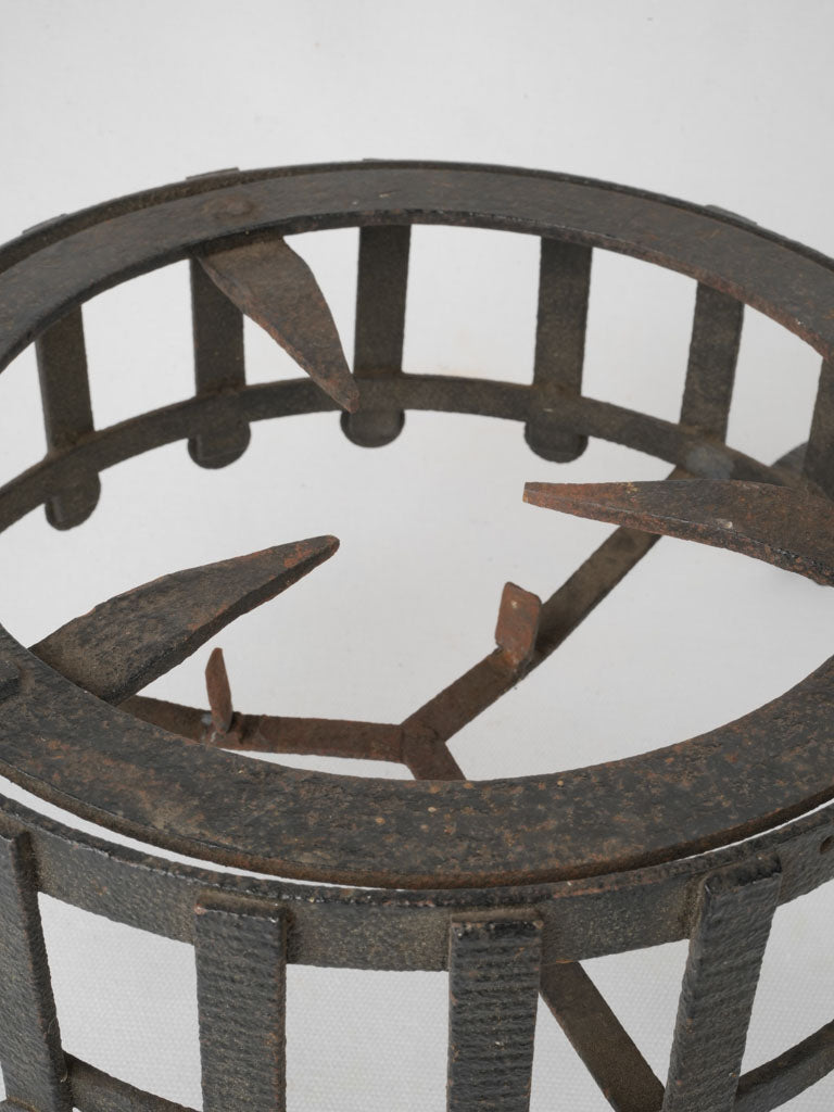 Decorative iron handmade fondue stand