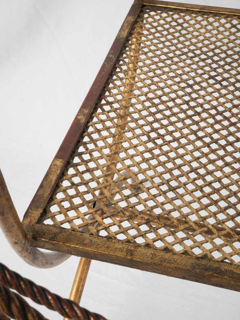 Mellow gilded iron stool