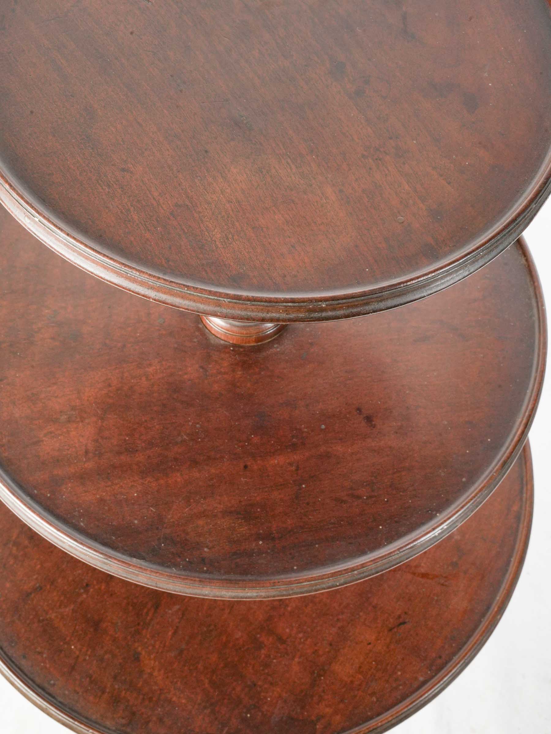 Large Victorian Mahogany Three-Tier Dumbwaiter - 41¾"