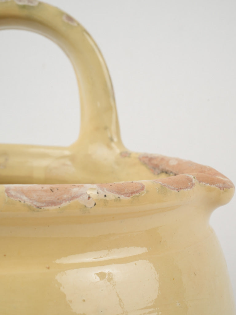 Rustic French glazed milking container
