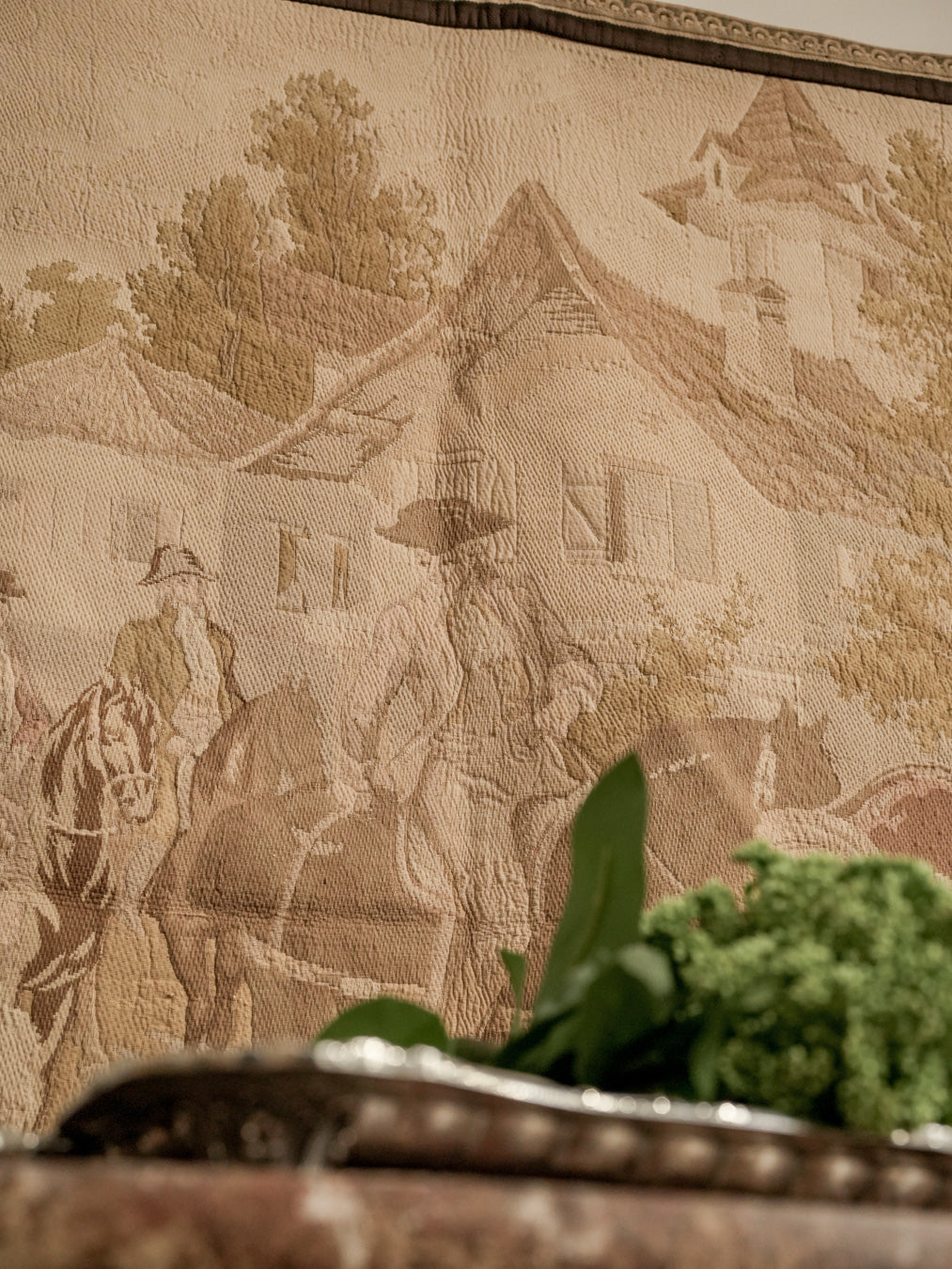 Rococo revival style tapestry art