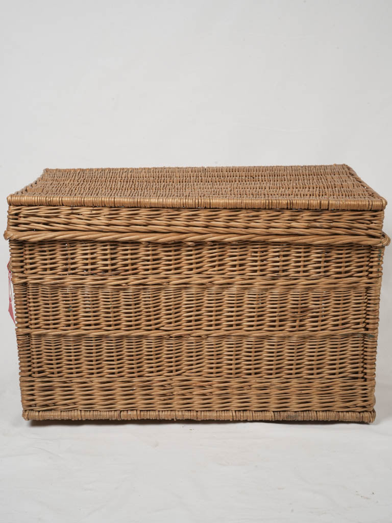 Sturdy mid-century woven chest