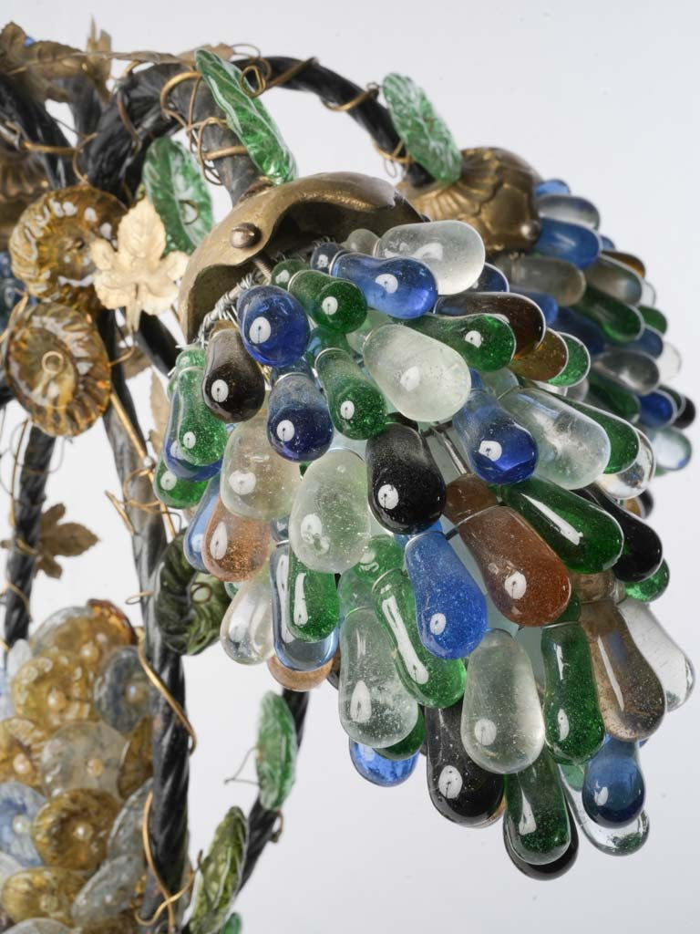 Sculptural Italian Glass Grape Cluster Table Lamp c.1920s - 21¼"