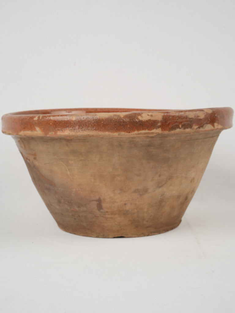 Beautiful aged ocher French bowl