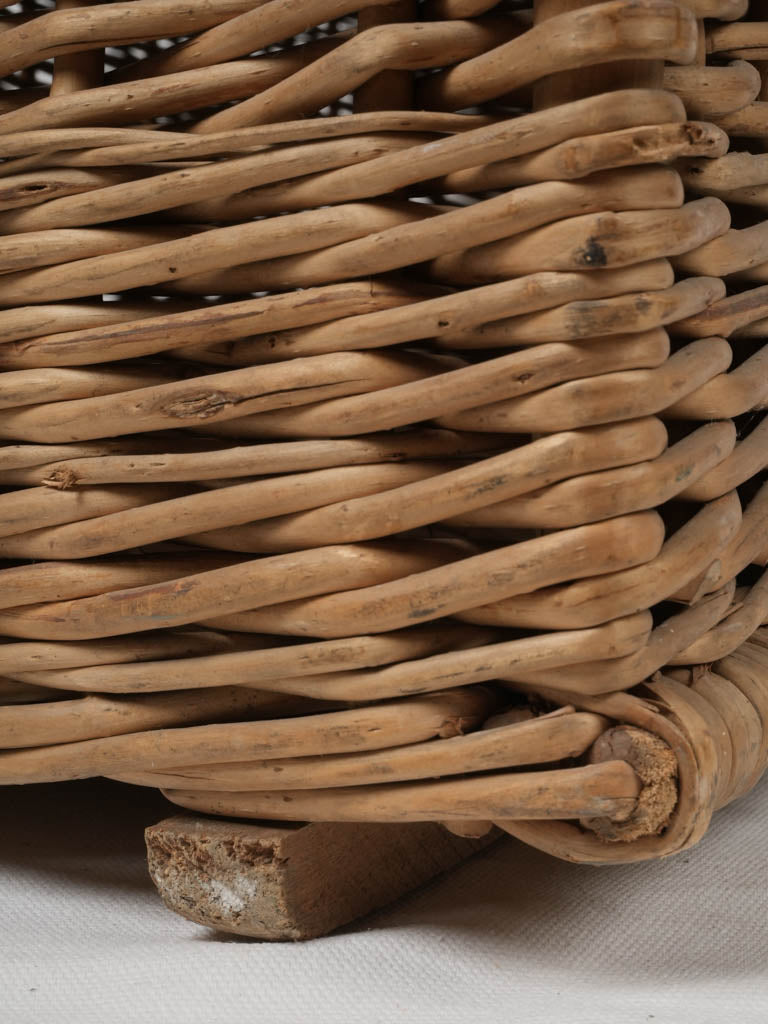 Warm toned rattan woven chest