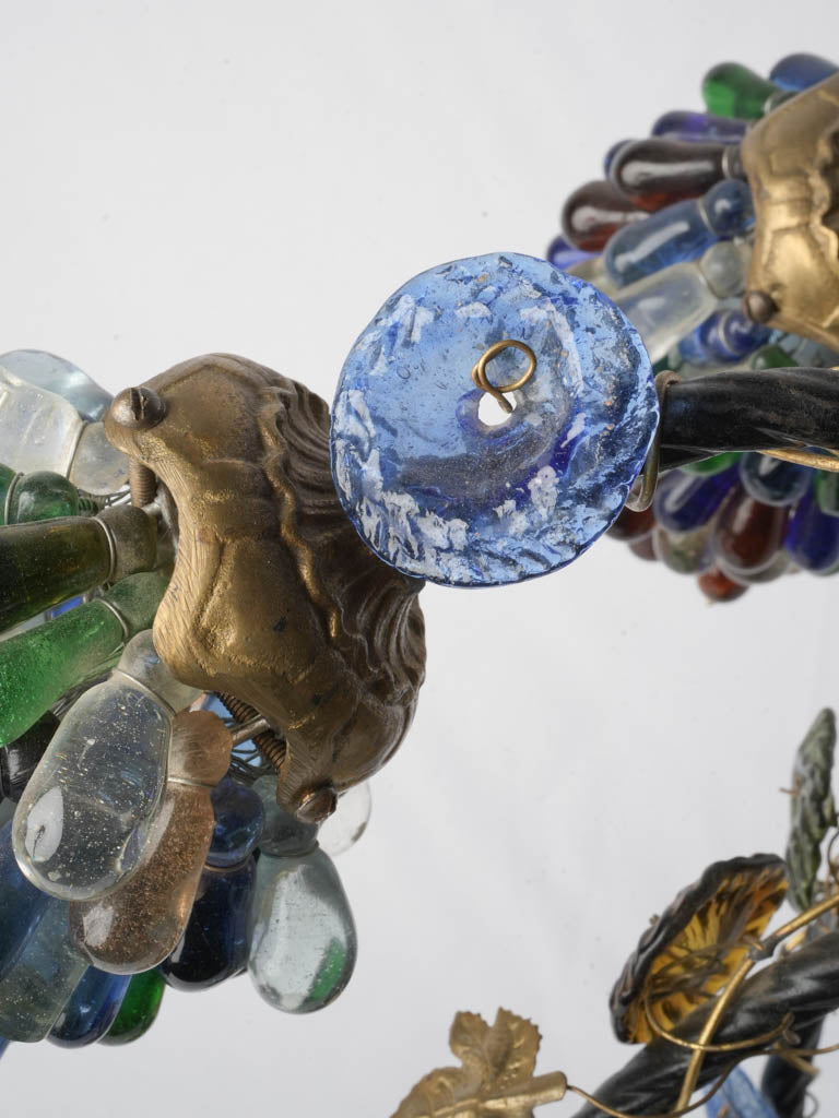 Sculptural Italian Glass Grape Cluster Table Lamp c.1920s - 21¼"