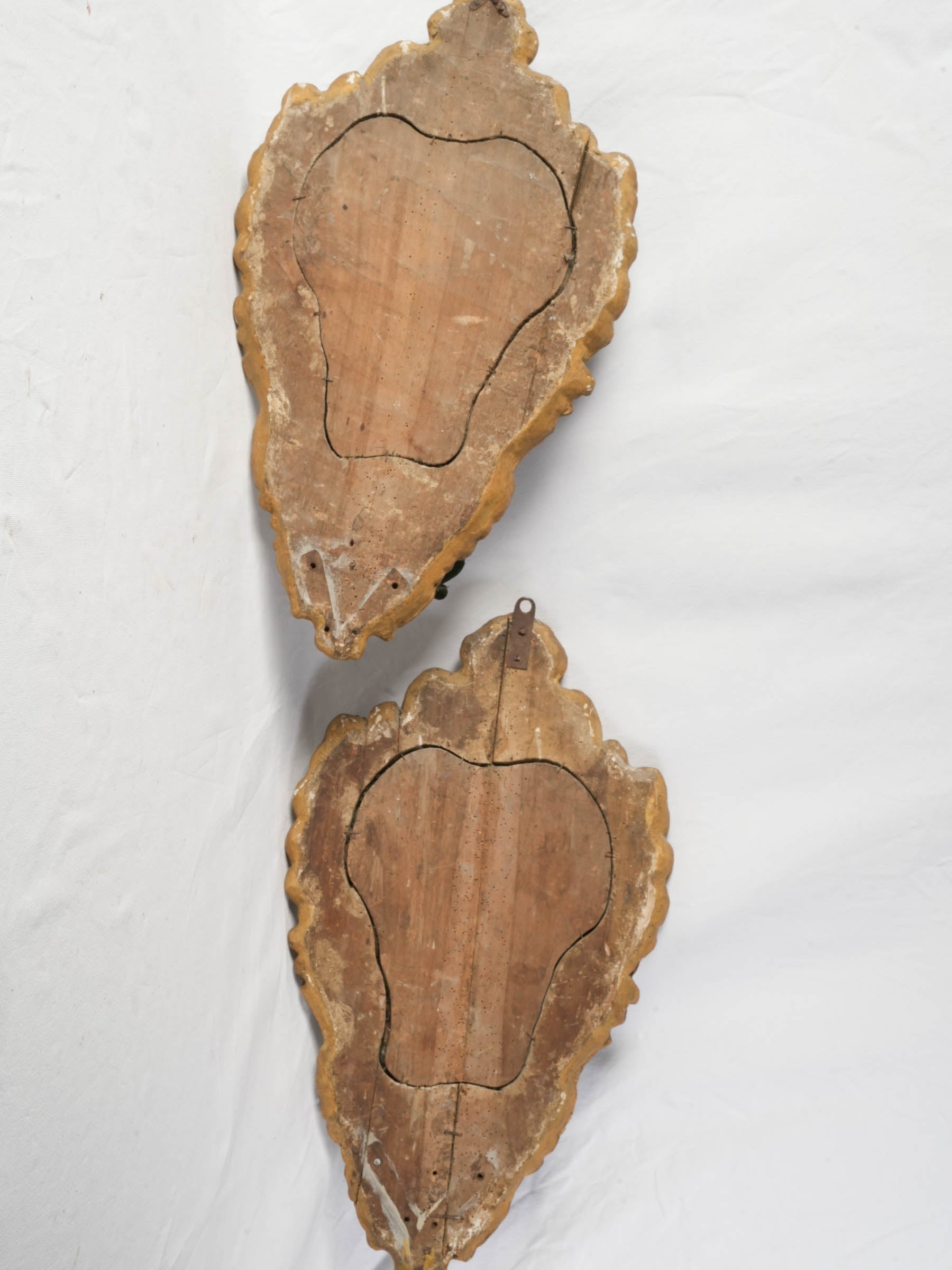 Rare Pair of 18th-Century Italian Mirror-Backed Candle Sconces - 26¾"x 16½"