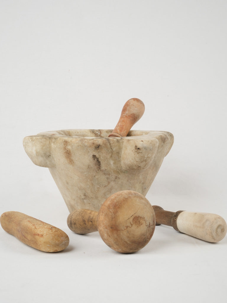 Vintage European stone kitchen utensils