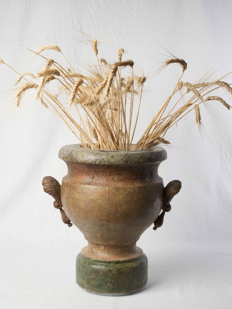 Vintage ochre toned cachepot