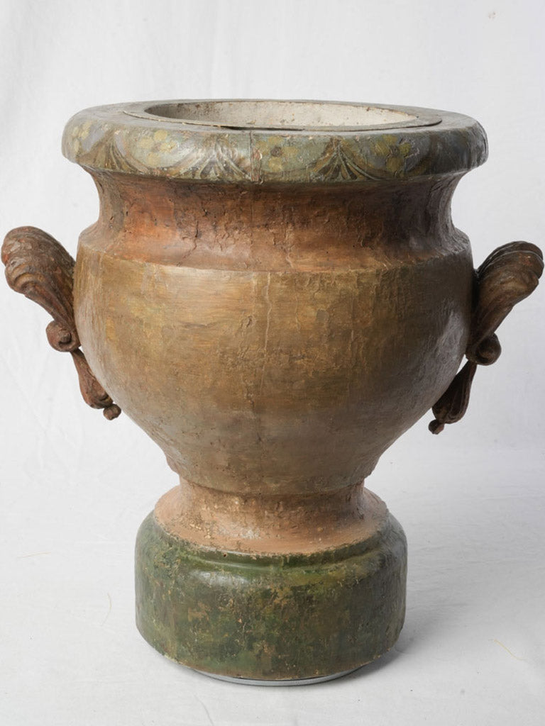 Handcrafted floral design urn