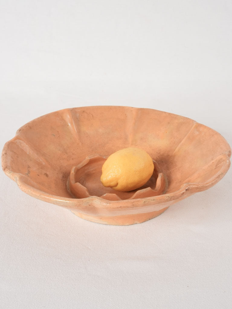 RESERVED CS Ocher melon dish from Provence
