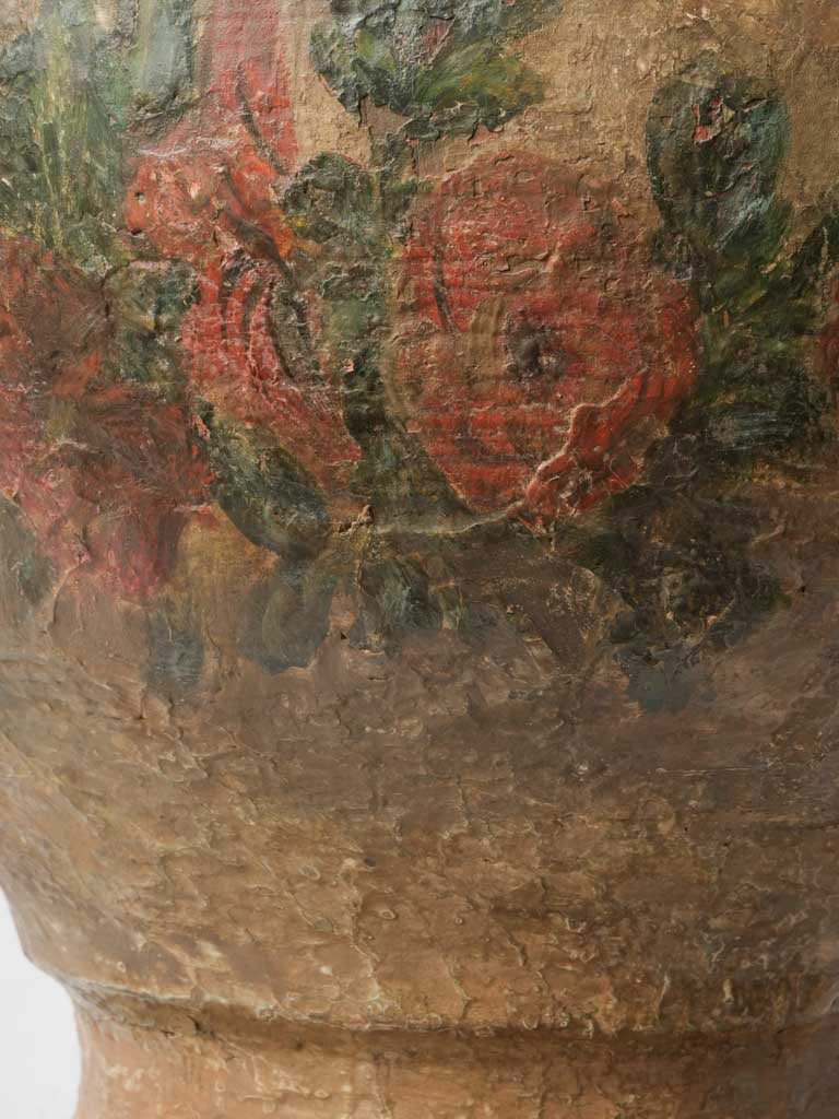 Expressive brushstroke floral cachepot
