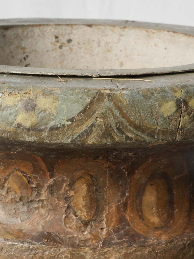 Timeworn patina Italian urn