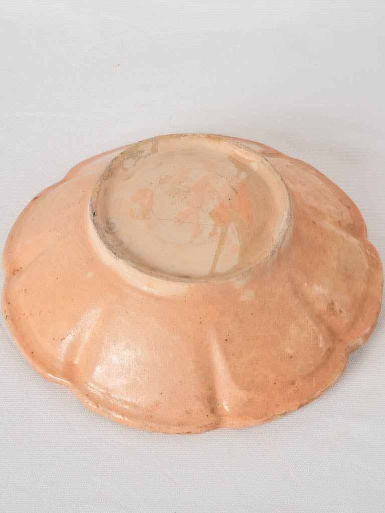 RESERVED CS Ocher melon dish from Provence